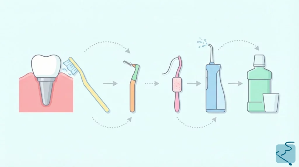 Productos para limpiar implantes dentales