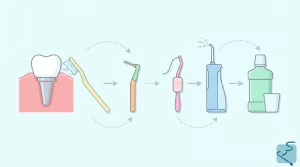 Productos para limpiar implantes dentales